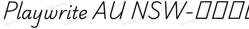 Playwrite AU NSW字体转换